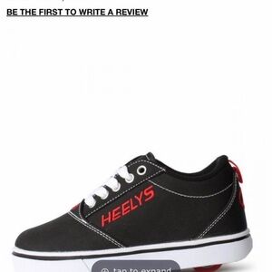 NEW! Heelys Kids Black Sneakers with Red Logo and Accents